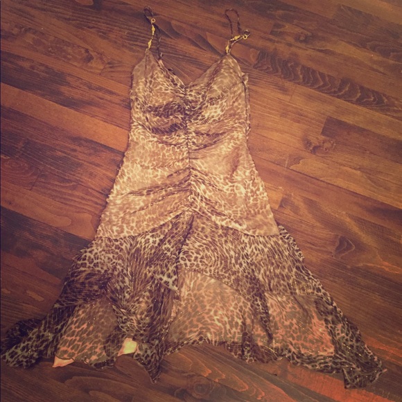 ABS Leopard Print cocktail dress - Picture 2 of 6